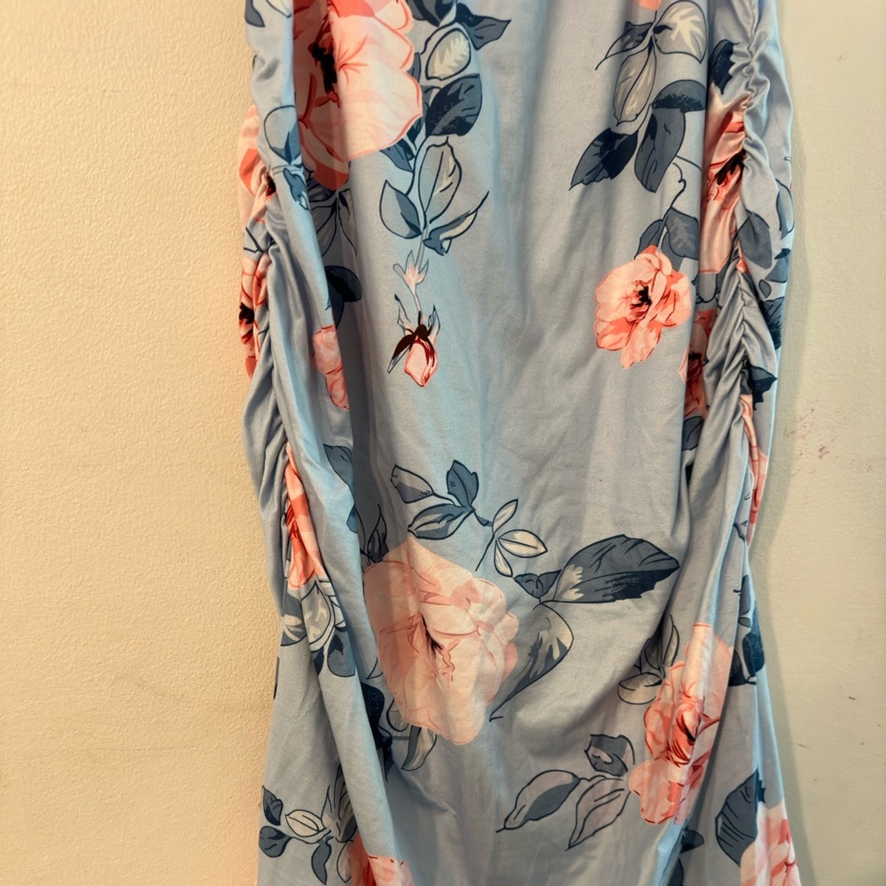 Maternity Floral Fitted Summer Dress - Picture 6 of 6